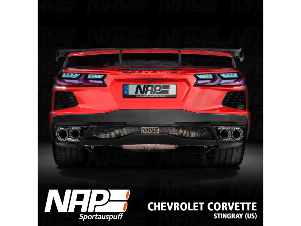 NAP Sportauspuff Chevrolet Corvette C8 Stingray (EU/US) Exhaust system NAP Sportauspuff Chevrolet Corvette C8 Stingray (EU/US) Exhaust system